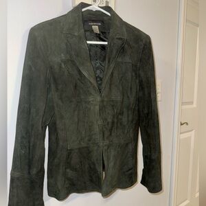 Jones New York Vintage SUEDE Leather Jacket Forest Green